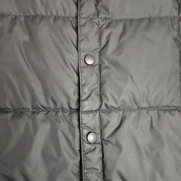 Lands End Goose Down‎ Puffer Vest Men's Large 42-44 Black Outdoors Snaps Quilted - Picture 3 of 9